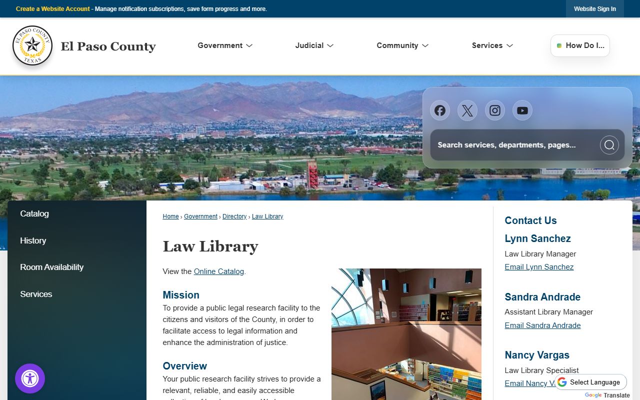 El Paso County court records law library self-help resource