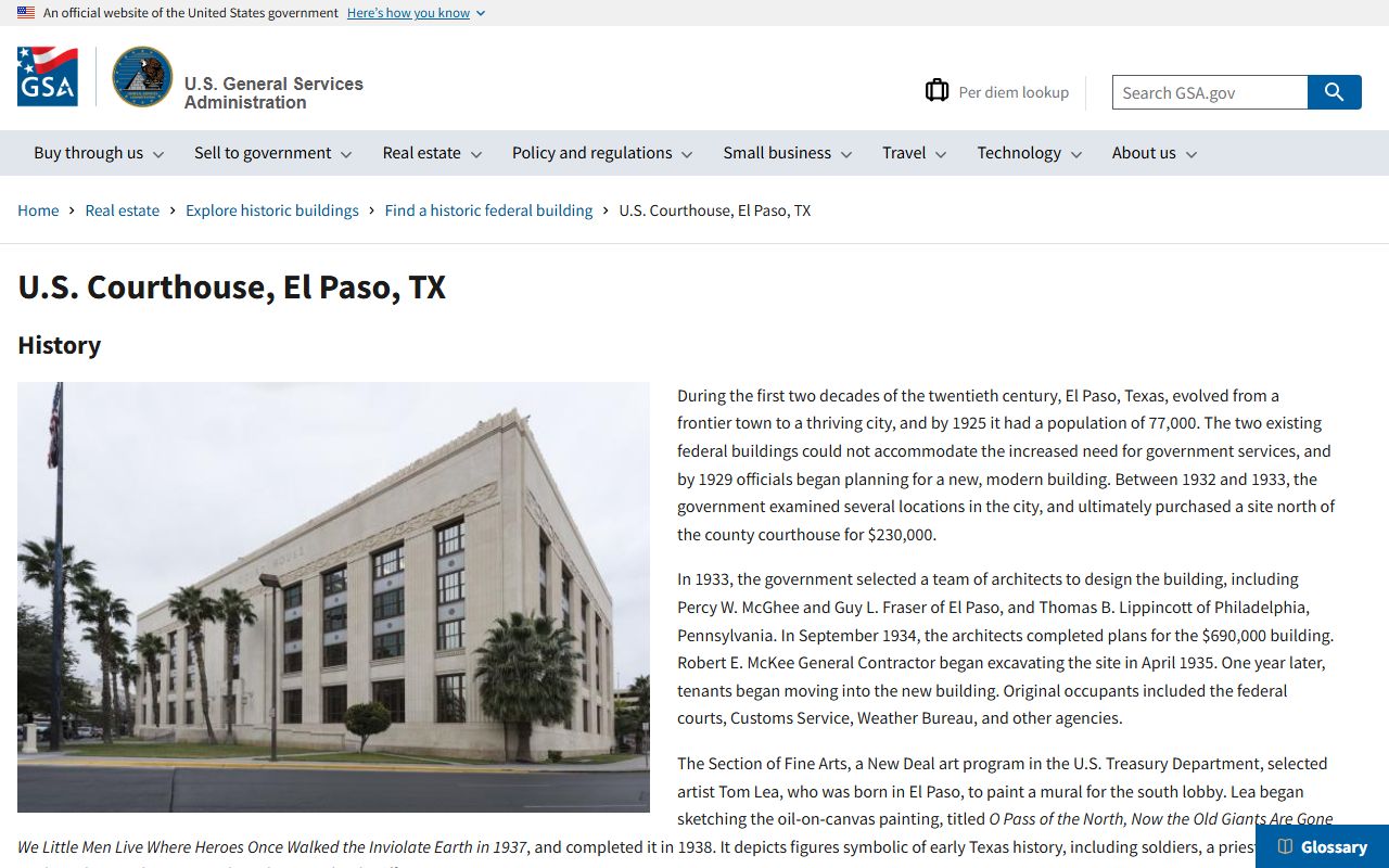 El Paso County court records federal courthouse history