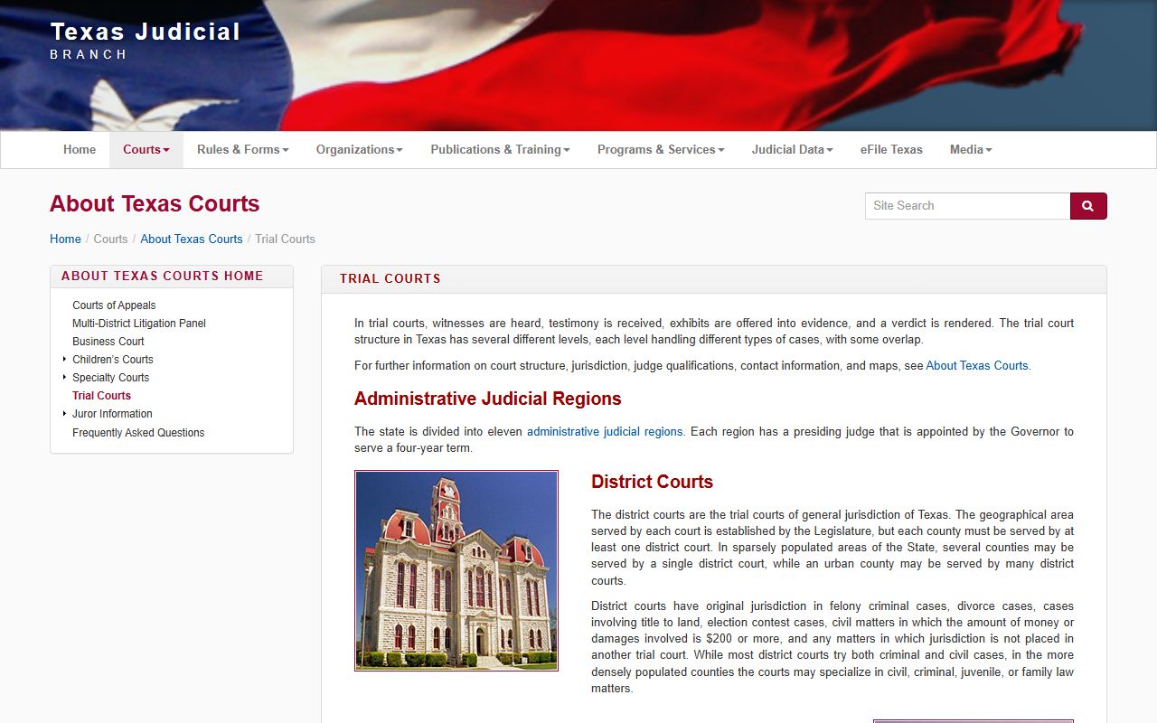El Paso County divorce records Texas trial courts