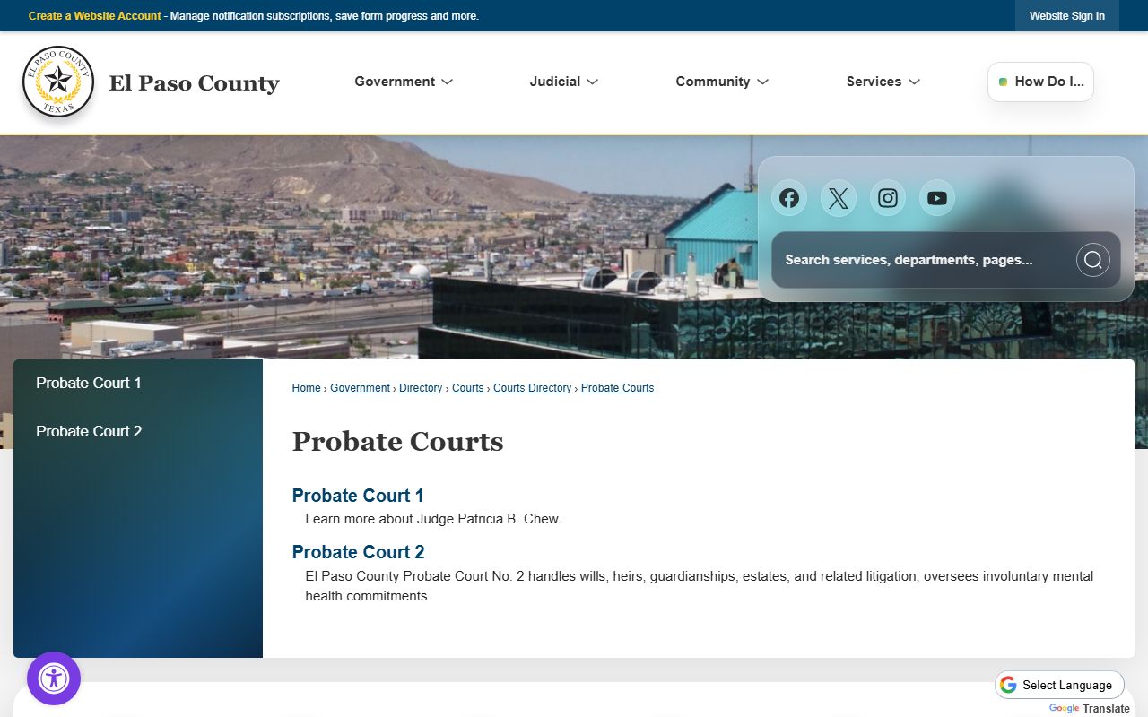 El Paso County probate records probate courts index
