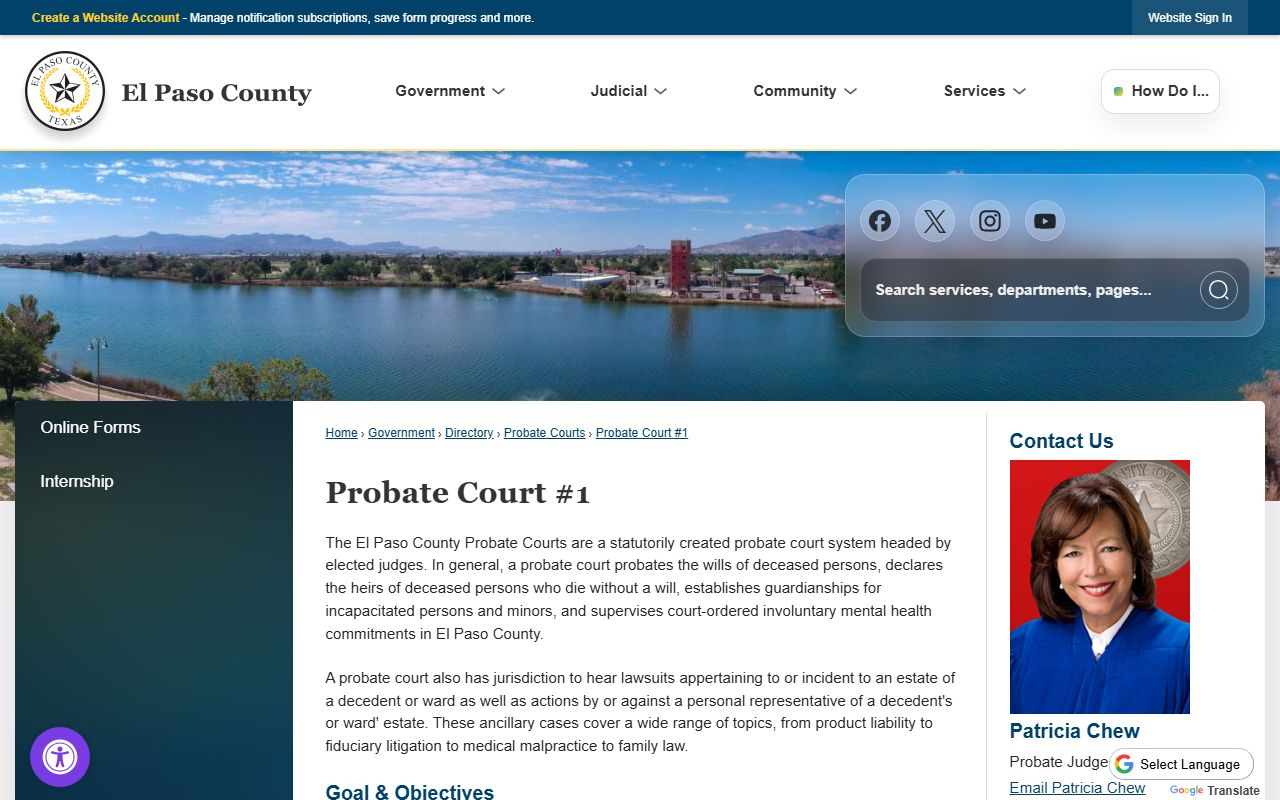 El Paso County probate records Probate Court 1