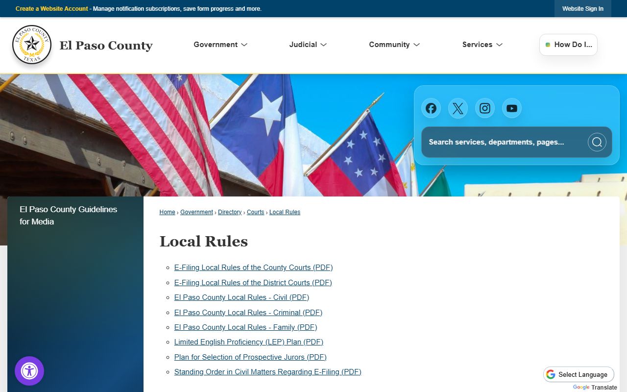 El Paso County District Court local rules