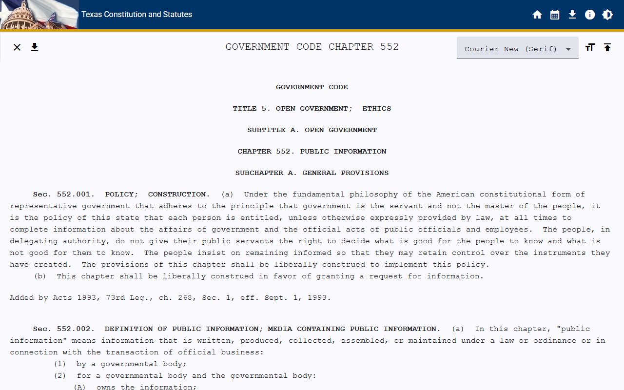 El Paso County court records Texas Public Information Act